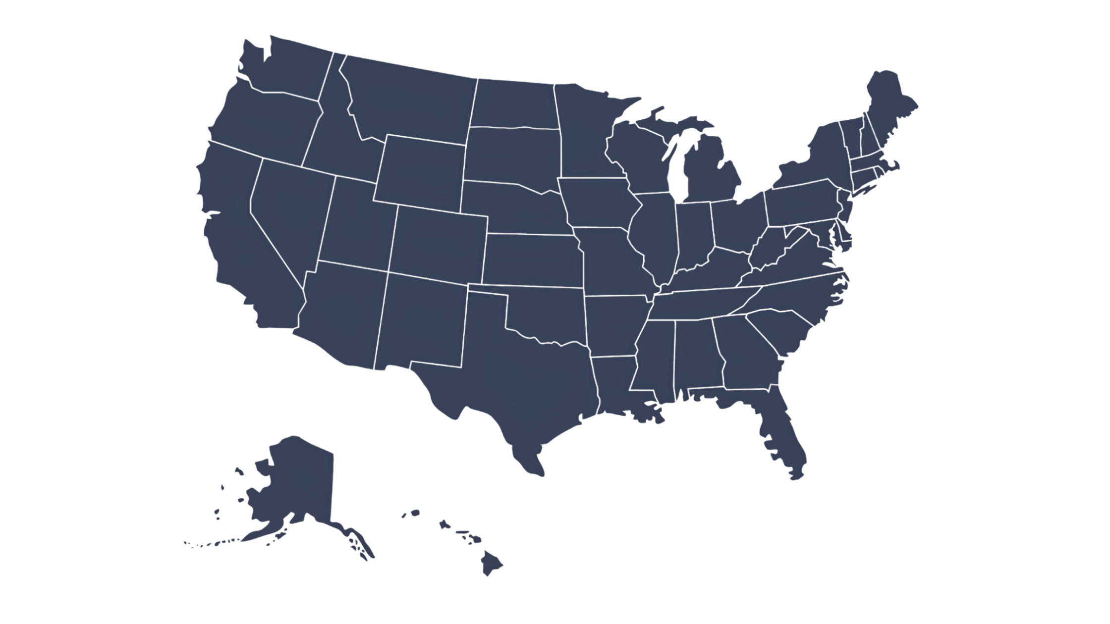 Map of CrossRoads Business Brokers service areas across the United States